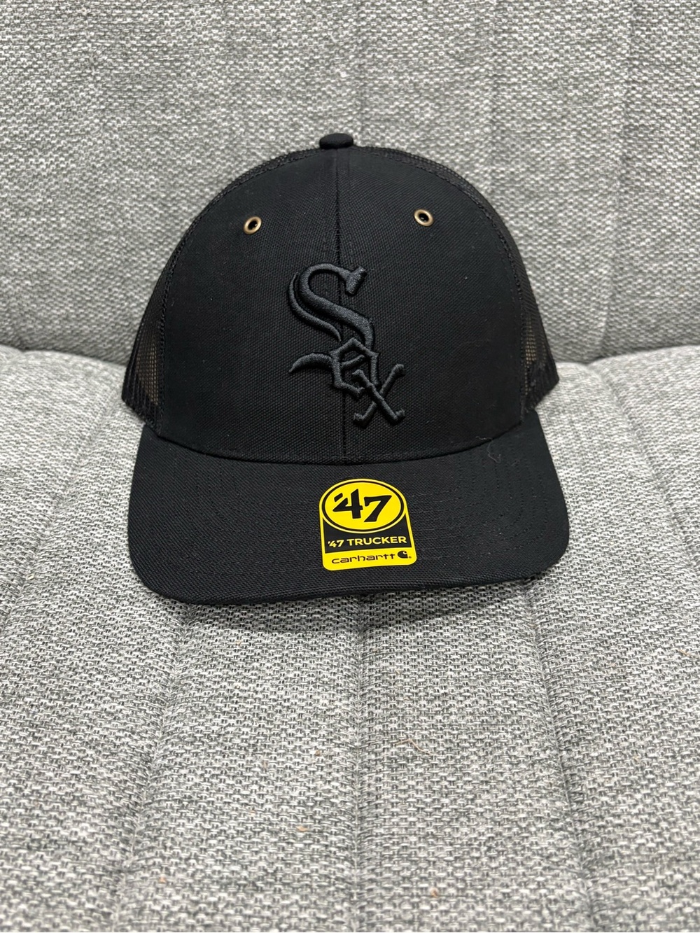 47 Black Chicago White Sox Trucker Hat